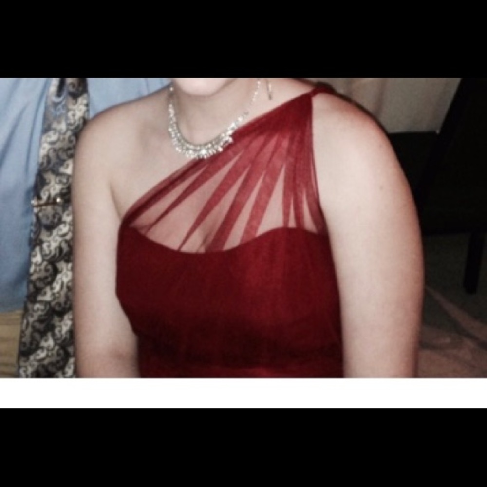 Alfred Angelo red evening gown